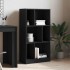 Estantería madera de ingeniería negro 57x28,5x107,5