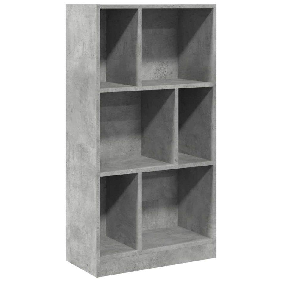 Estantería madera de ingeniería gris hormigón 57x28,5x107,5