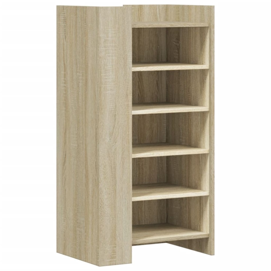 Mueble zapatero madera ingeniería roble Sonoma 52x37,5x100