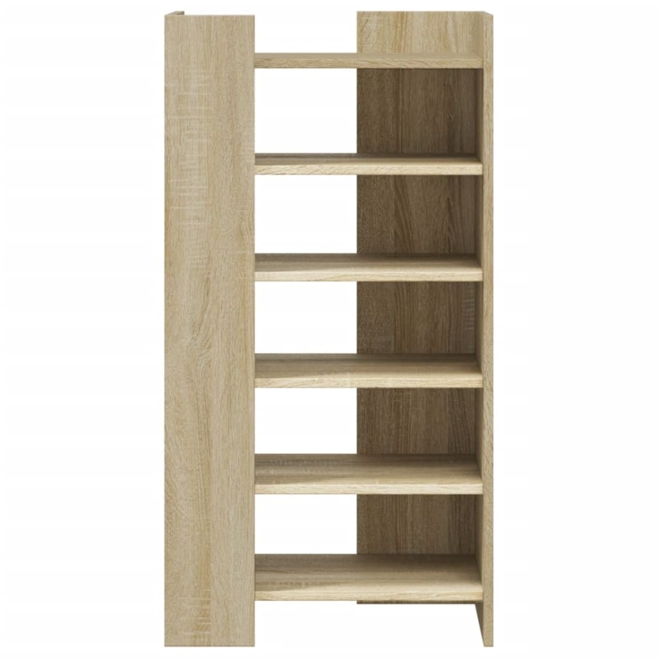 Mueble zapatero madera ingeniería roble Sonoma 52x37,5x100