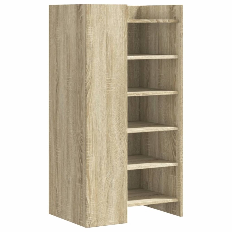Mueble zapatero madera ingeniería roble Sonoma 52x37,5x100