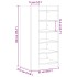 Mueble zapatero madera ingeniería roble Sonoma 52x37,5x100
