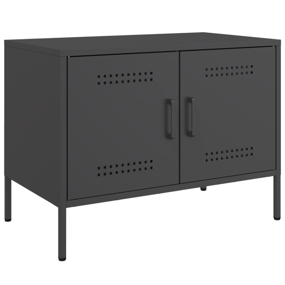 Mueble de TV acero negro 68x39x50,5