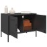 Mueble de TV acero negro 68x39x50,5