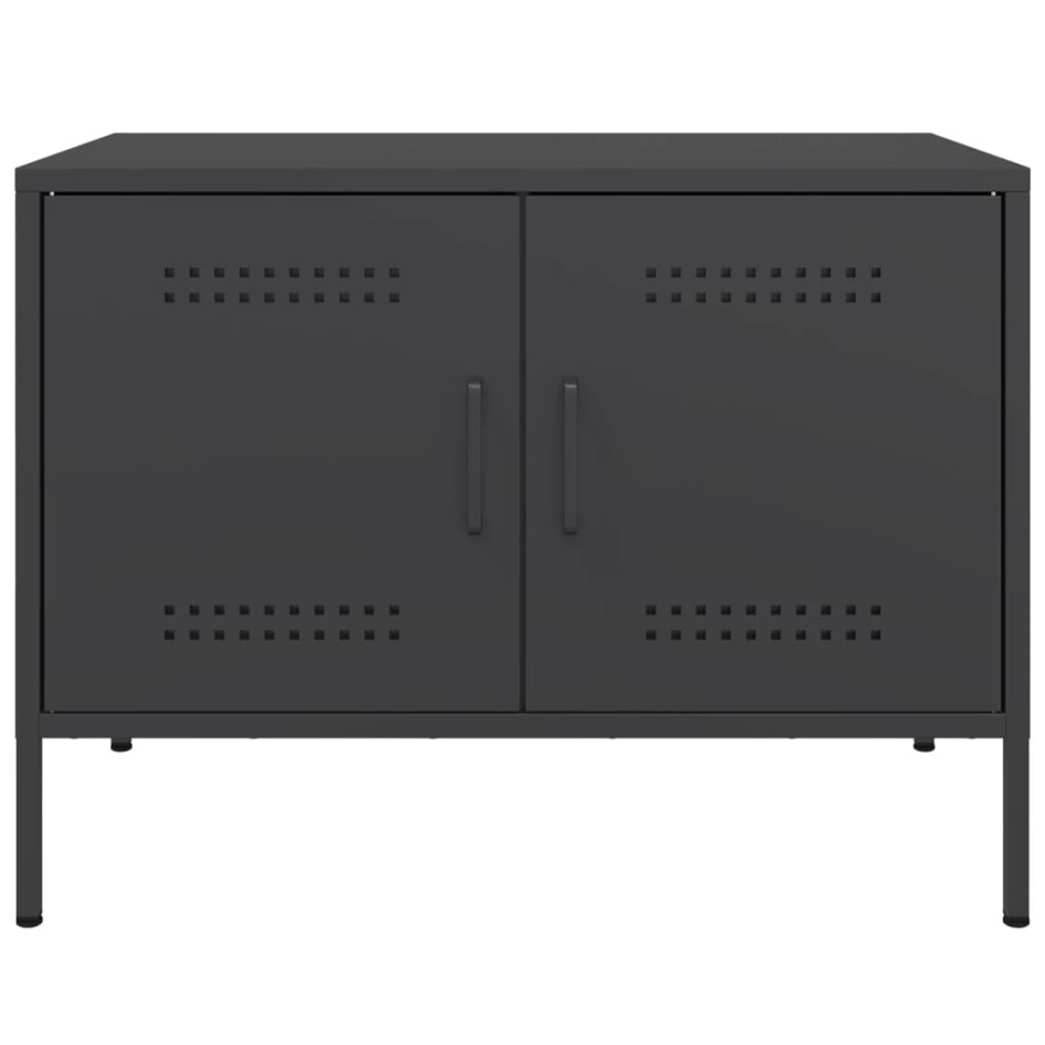 Mueble de TV acero negro 68x39x50,5