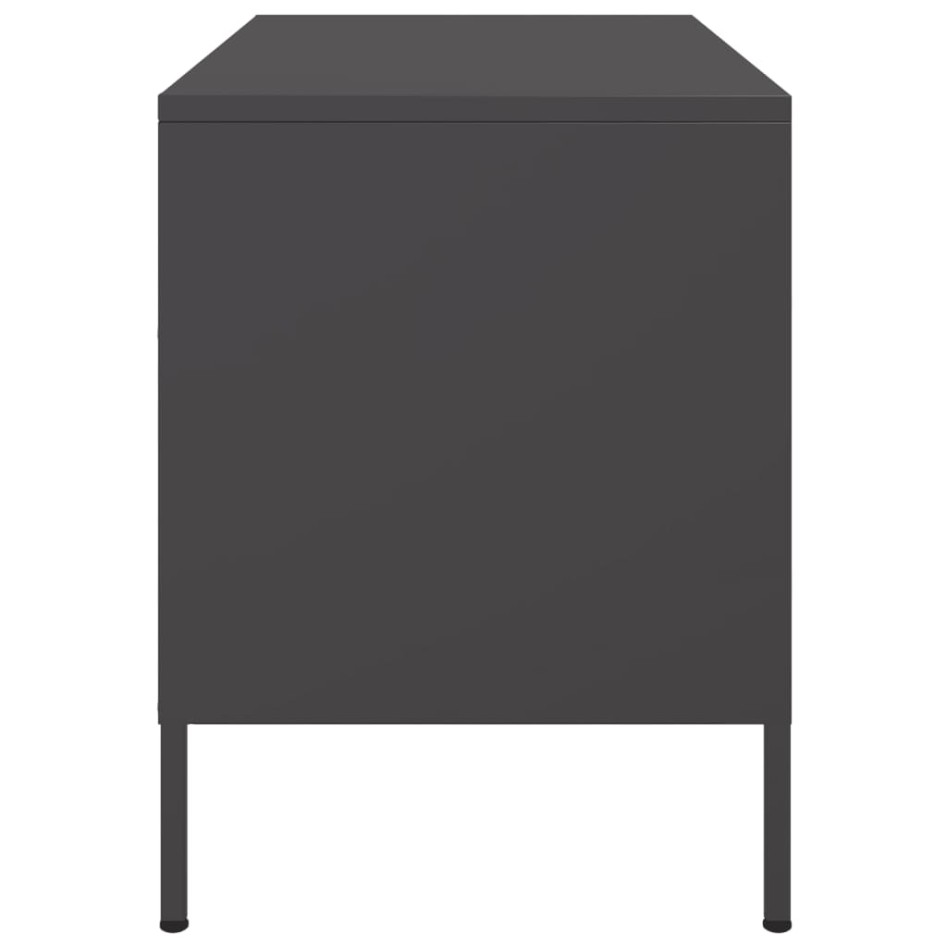 Mueble de TV acero negro 68x39x50,5
