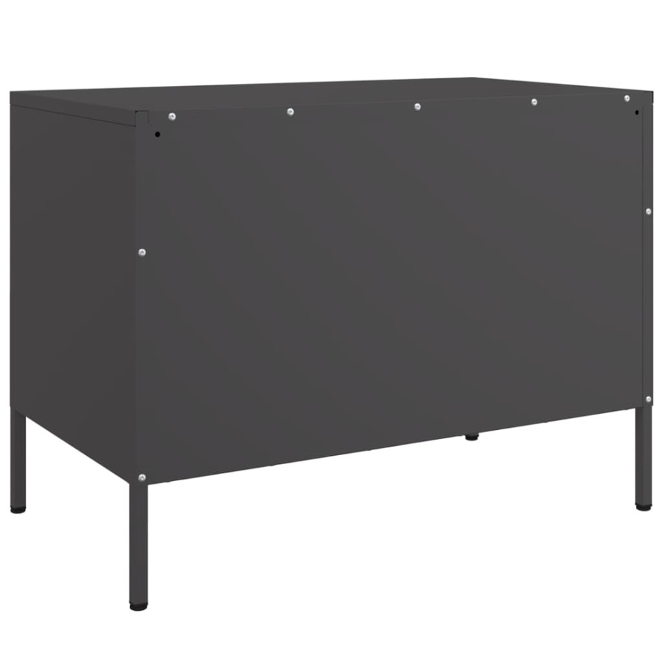 Mueble de TV acero negro 68x39x50,5