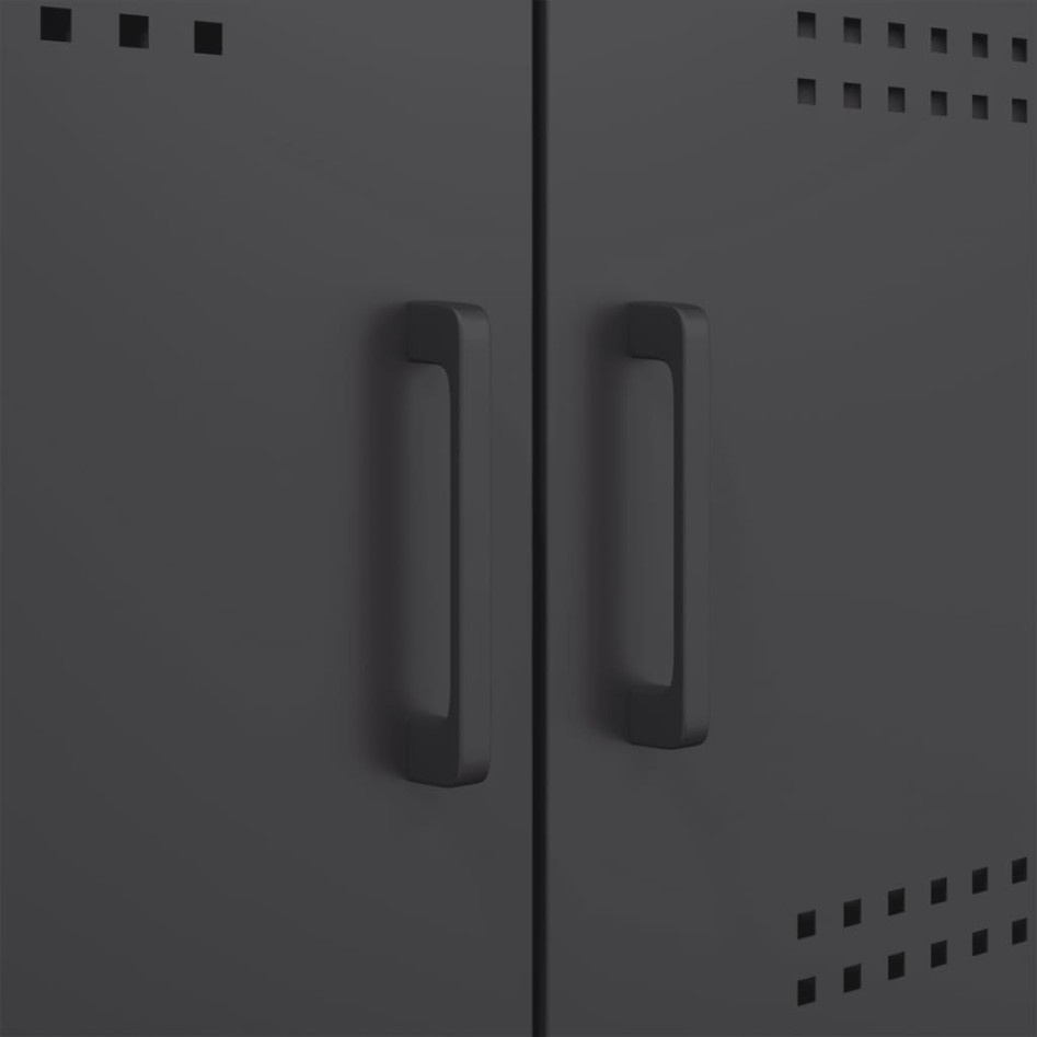 Mueble de TV acero negro 68x39x50,5