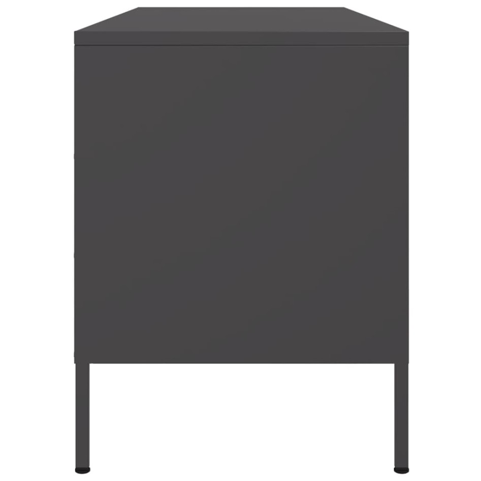 Mueble para TV de acero negro 100,5x39x50,5