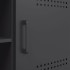 Mueble para TV de acero negro 100,5x39x50,5