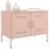 Mueble de TV acero rosa 68x39x50,5