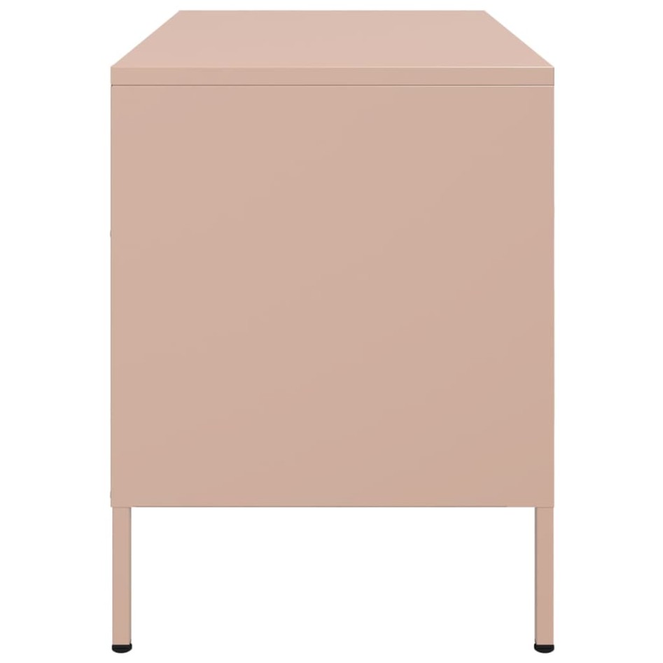 Mueble de TV acero rosa 68x39x50,5