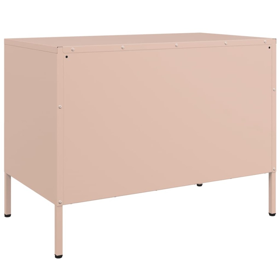 Mueble de TV acero rosa 68x39x50,5