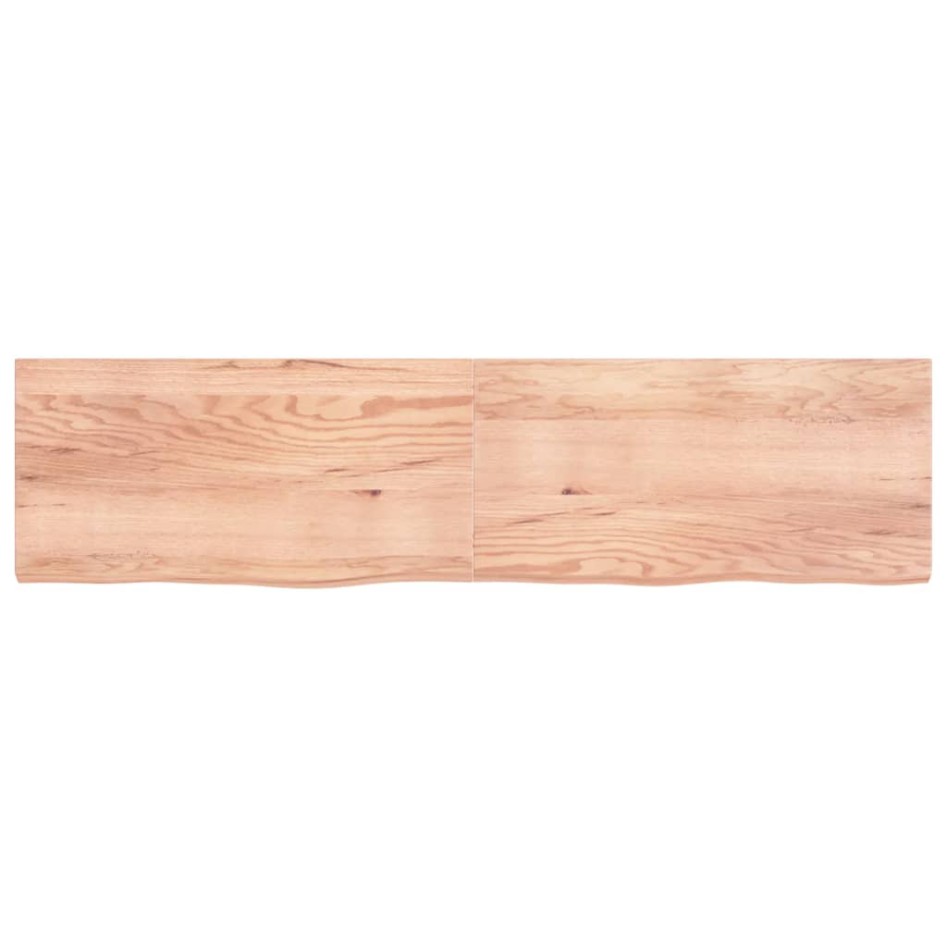 Estante pared madera roble tratada marrón claro 200x50x(2-6)