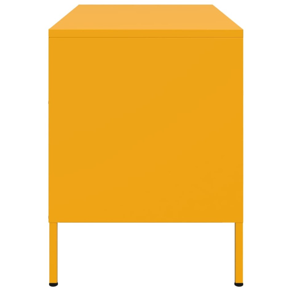 Mueble de TV de acero amarillo mostaza 68x39x50,5
