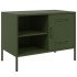 Mueble de TV de acero verde oliva 68x39x50,5