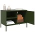 Mueble de TV de acero verde oliva 68x39x50,5