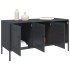 Mueble de TV de acero gris antracita 100,5x39x50,5