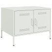 Mesa de centro acero blanco 68x50x50,5 cm