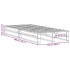 Estructura de cama sin colchón madera maciza de pino 100x200