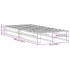 Estructura de cama sin colchón madera maciza pino 75x190