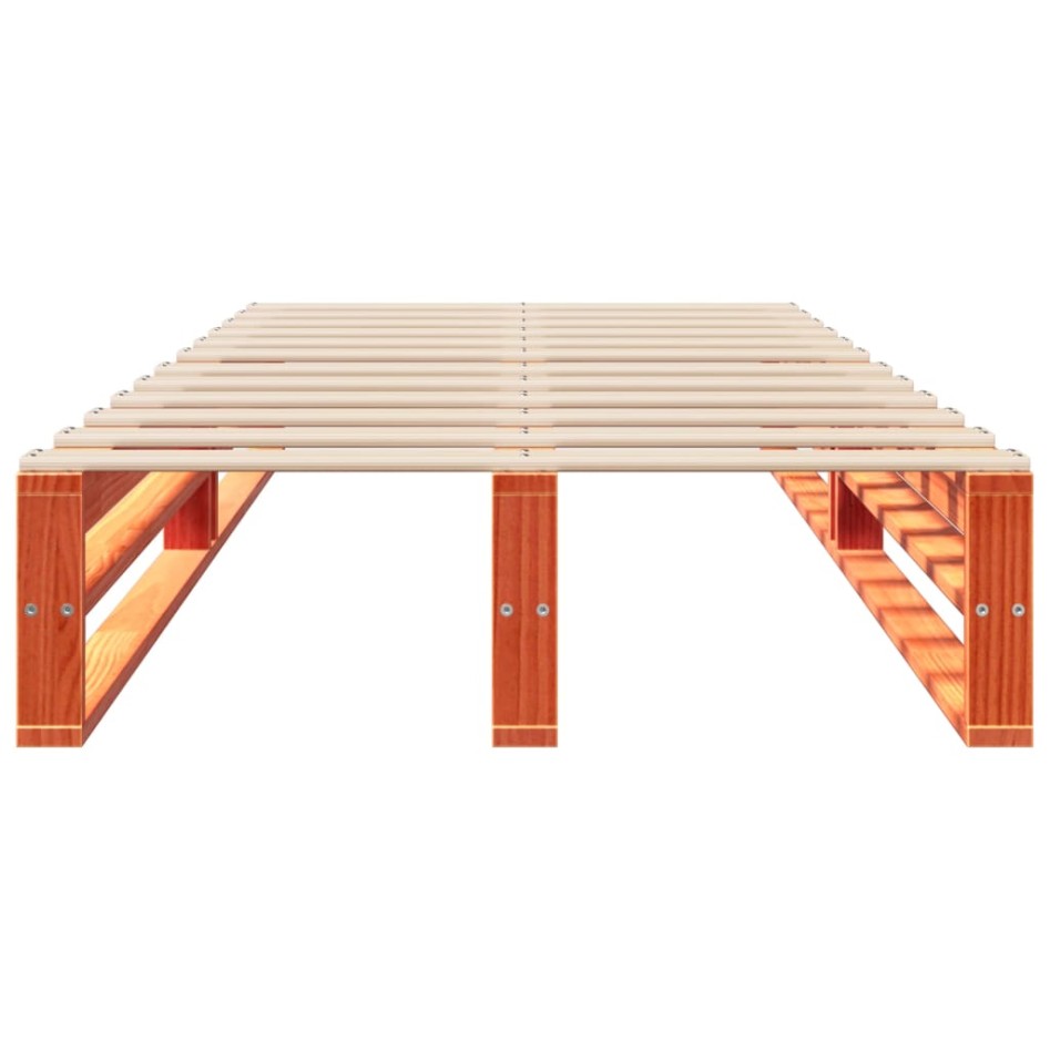 Estructura de cama sin colchón madera maciza marrón 90x190