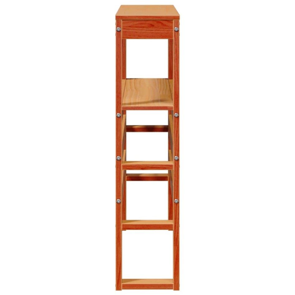 Cabecero de cama con estantes madera maciza pino marrón 100