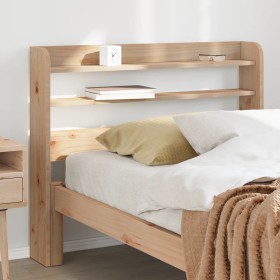 Cabecero de cama con estantes madera maciza de pino 75
