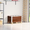 Collares de palets 2 uds madera maciza de pino marrón 80x60 cm