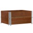 Collares de palets 2 uds madera maciza de pino marrón 80x60