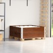 Collares de palets 2 uds madera maciza pino marrón 100x100 cm