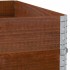 Collares de palets 2 uds madera maciza pino marrón 100x100