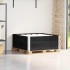 Collares de palets 2 uds madera maciza de pino negro 100x100