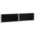 Collares de palets 2 uds madera maciza de pino negro 100x100