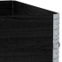 Collares de palets 2 uds madera maciza de pino negro 100x100