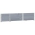 Collares de palets 2 uds madera maciza de pino gris 150x50