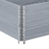 Collares de palets 2 uds madera maciza de pino gris 150x50
