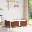 Collares de palets 2 uds madera maciza pino marrón 150x100 cm