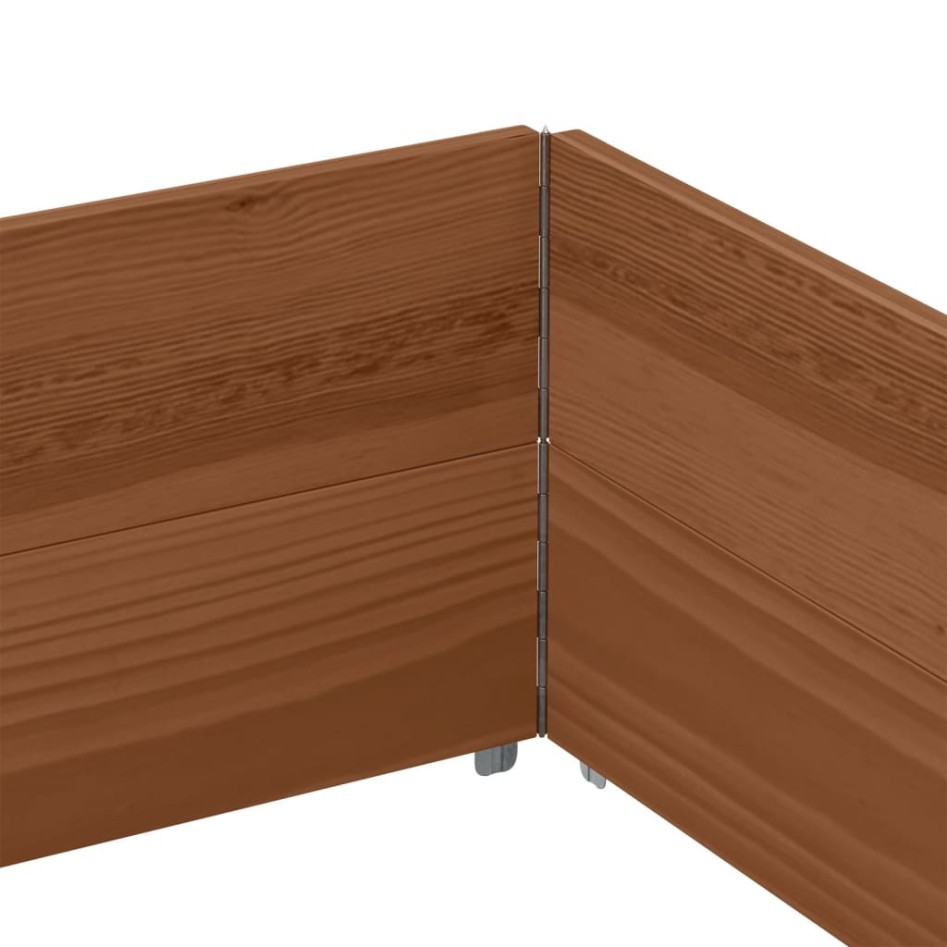 Collares de palets 2 uds madera maciza pino marrón 150x100