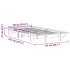 Estructura de cama sin colchón madera maciza de pino 90x200