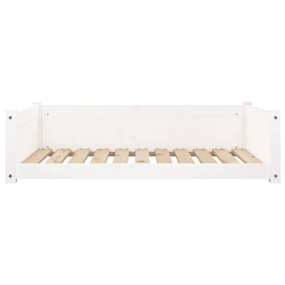 Cama para perros madera maciza de pino blanco 95,5x65,5x28