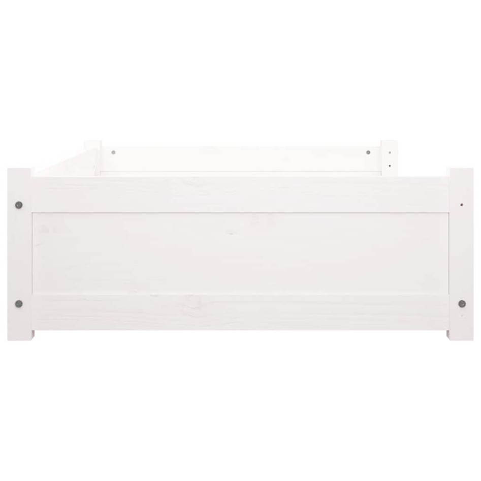 Cama para perros madera maciza de pino blanco 95,5x65,5x28