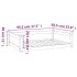 Cama para perros madera maciza de pino blanco 95,5x65,5x28