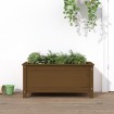Jardinera madera maciza de pino marrón miel 82,5x40x39 cm