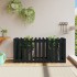 Arriate elevado jardín con valla madera pino negro