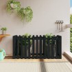 Arriate elevado jardín con valla madera pino negro 150x50x70cm