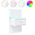 Mesita de noche de pared con luces LED