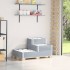 Arriate elevado de 3 niveles madera maciza pino gris 120x80
