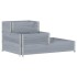 Arriate elevado de 3 niveles madera maciza pino gris 120x80