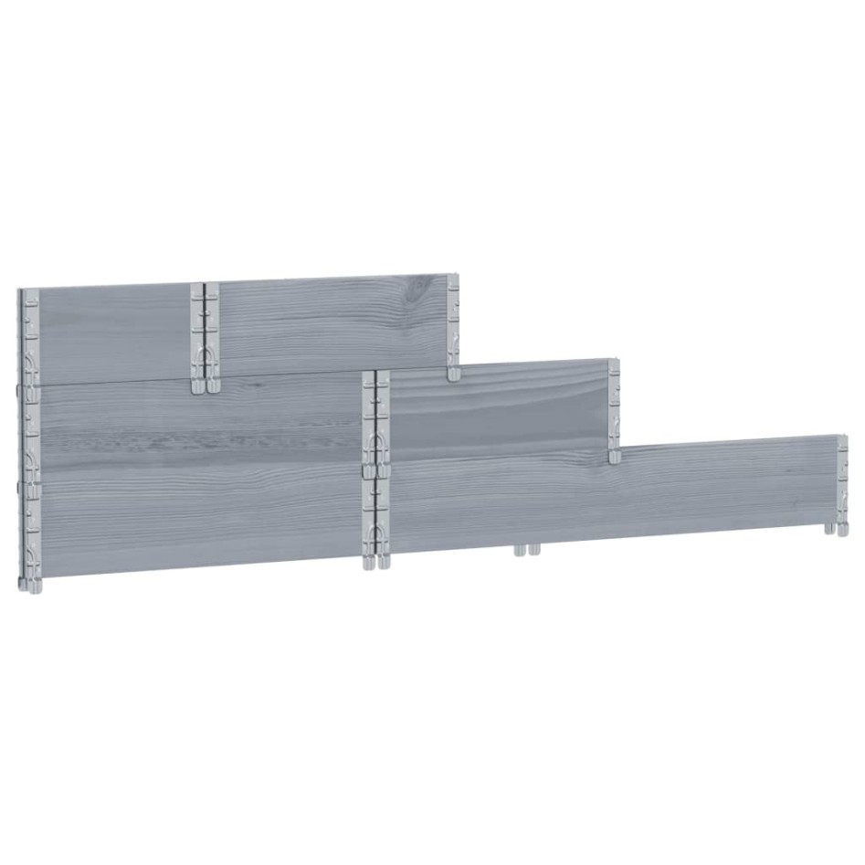 Arriate elevado de 3 niveles madera maciza pino gris 120x80